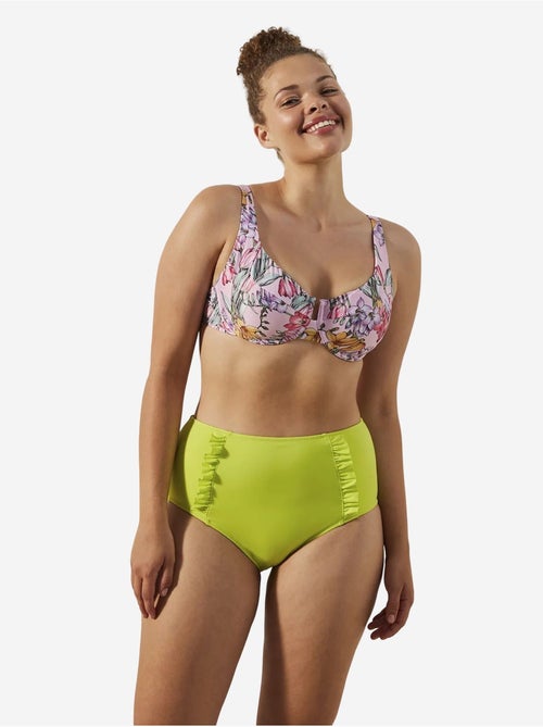 Basic bikinibroekje met hoge taille en ruches penti - Kiabi Basic bikinibroekje met hoge taille en ruches penti - Kiabi