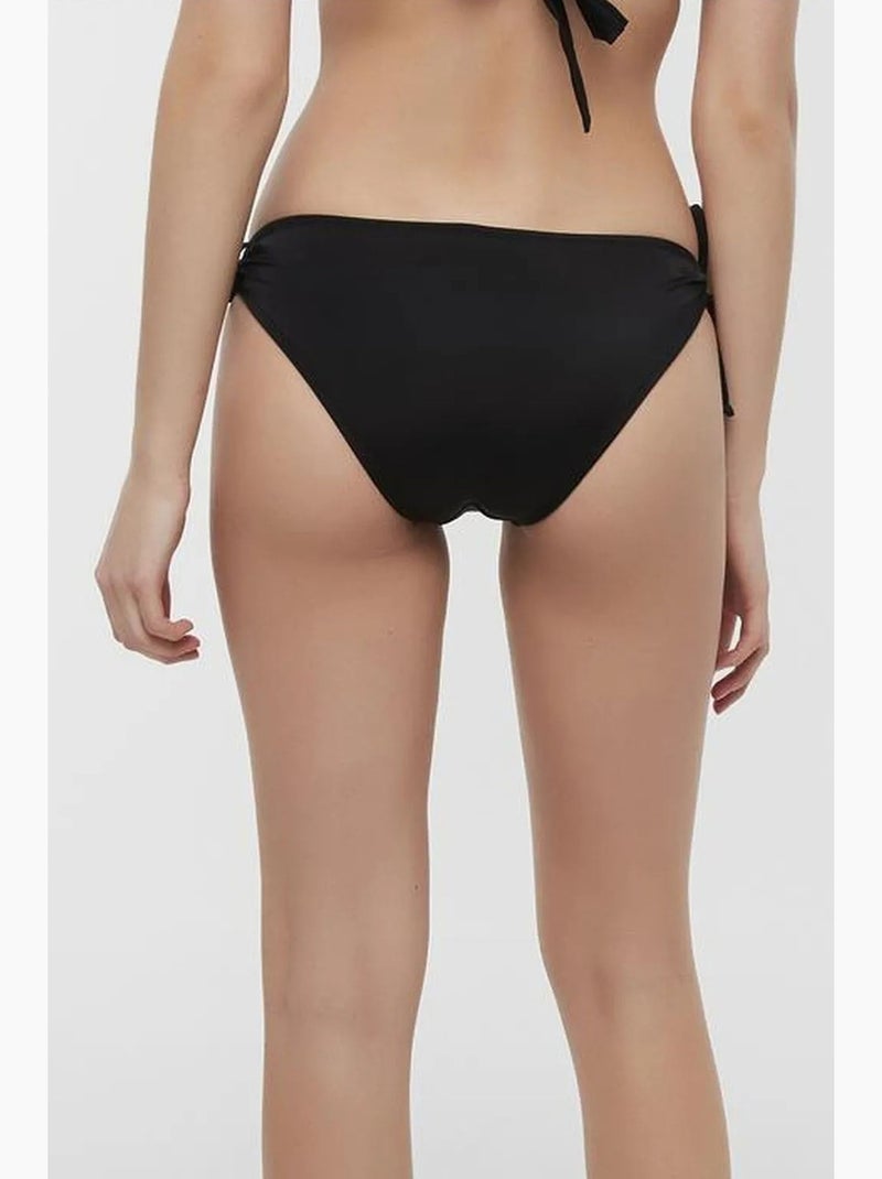 Basic bikinibroekje met strik aan de zijkant penti Zwart - Kiabi