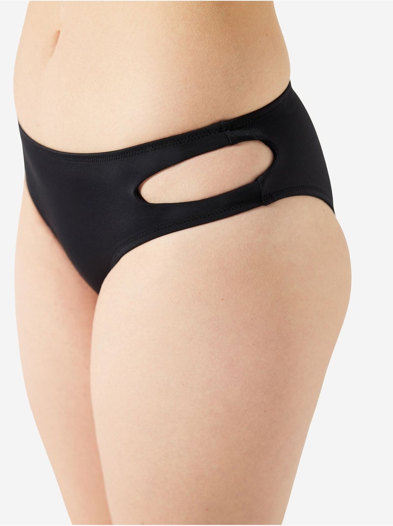 Basic bikinibroekje met uitgesneden detail penti Zwart - Kiabi
