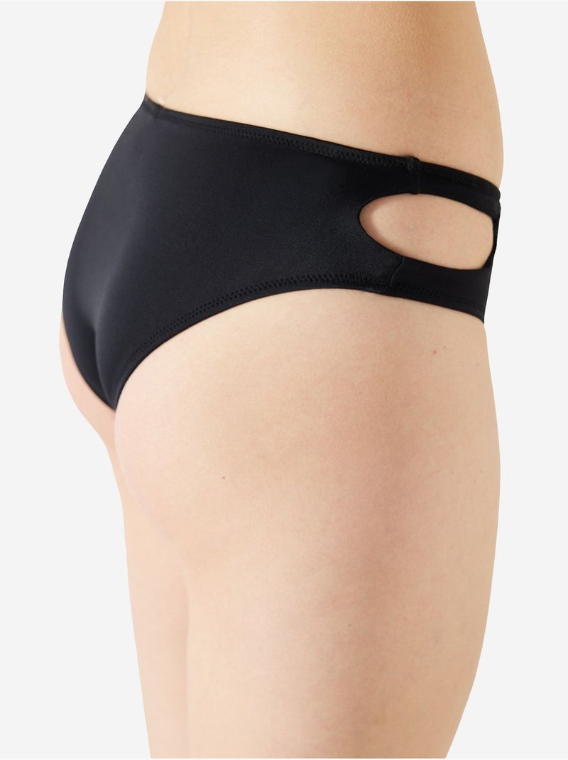 Basic bikinibroekje met uitgesneden detail penti Zwart - Kiabi