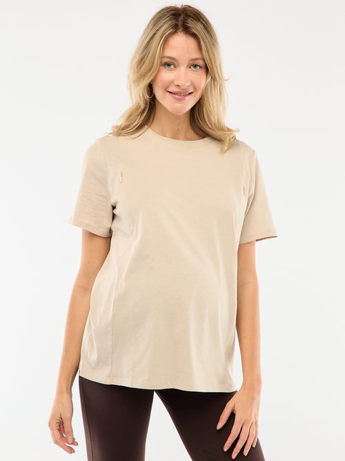 Basic borstvoedings-T-shirt met korte mouw - Kiabi