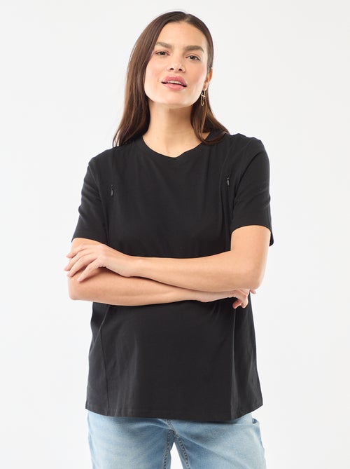 Basic borstvoedings-T-shirt met korte mouw - Kiabi