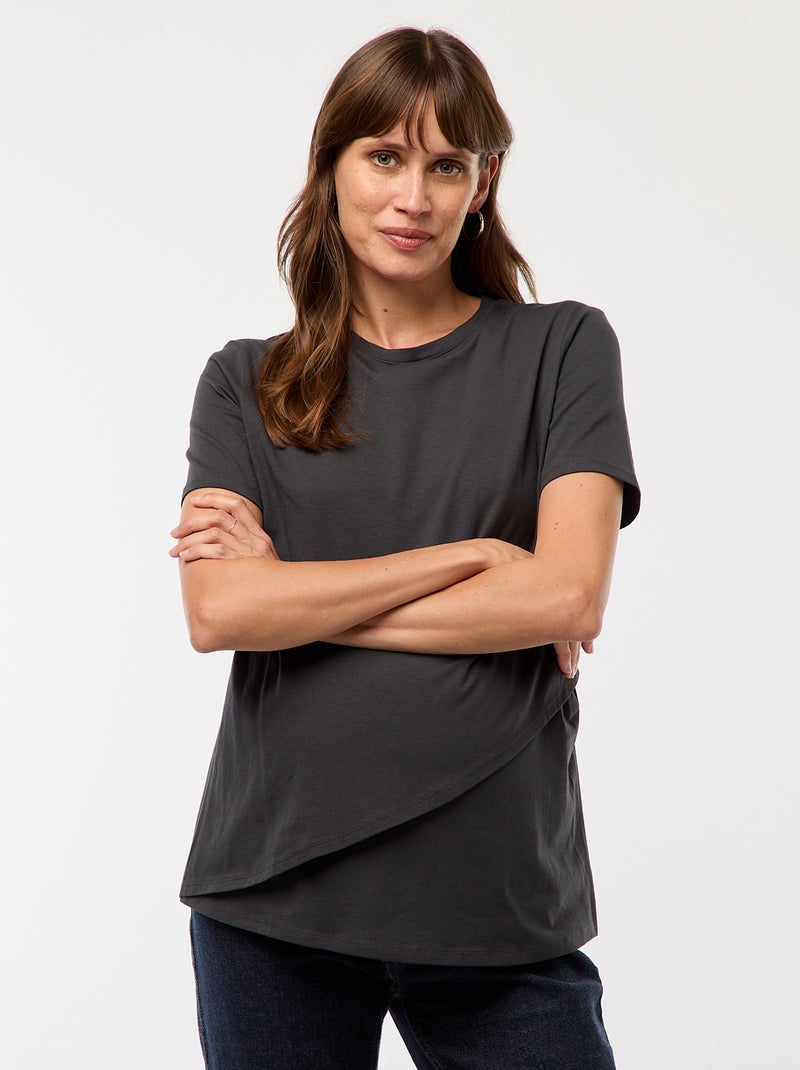 Basic borstvoedings-T-shirt Zwart - Kiabi