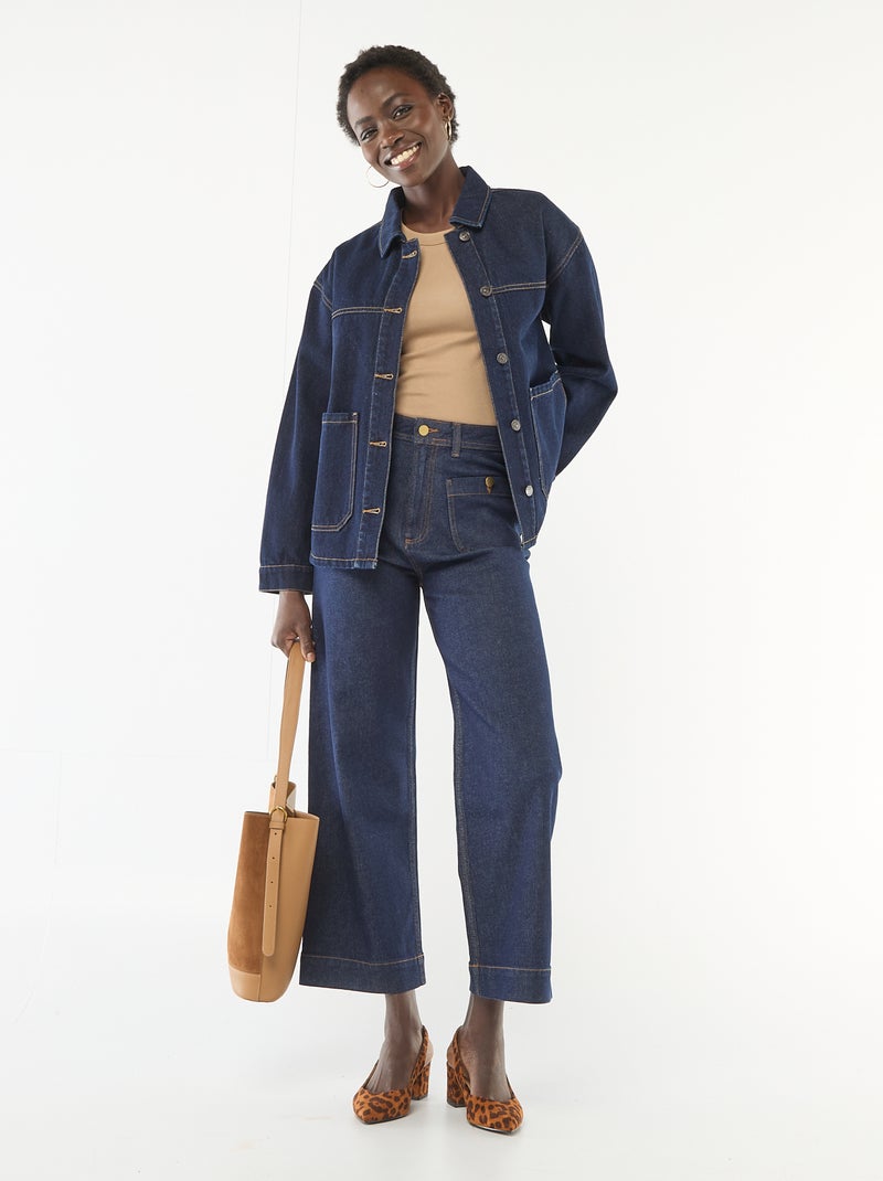 Basic cropped T-shirt Biege - Kiabi