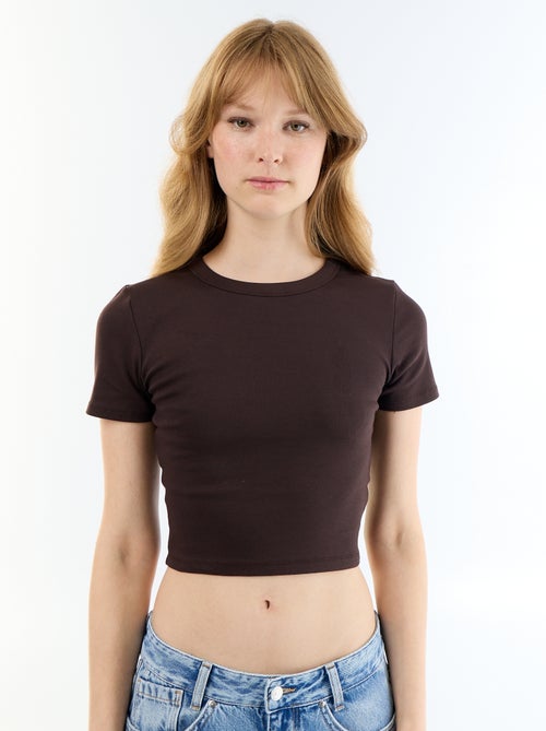 Basic cropped T-shirt - Kiabi