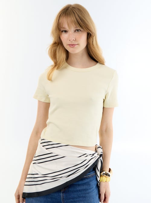Basic cropped T-shirt - Kiabi