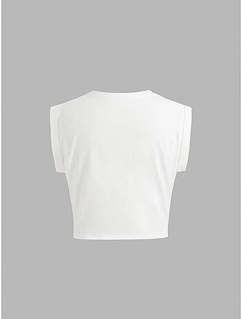 Basic cropped t-shirt met ronde hals hiccup