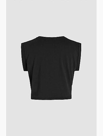 Basic cropped t-shirt met ronde hals hiccup