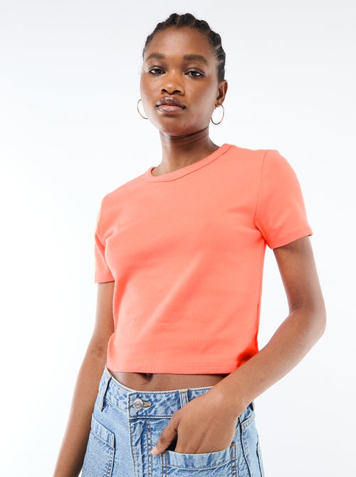 Basic cropped T-shirt - Kiabi