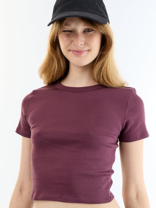 Basic cropped T-shirt - Kiabi
