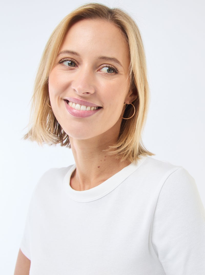 Basic cropped T-shirt Wit - Kiabi