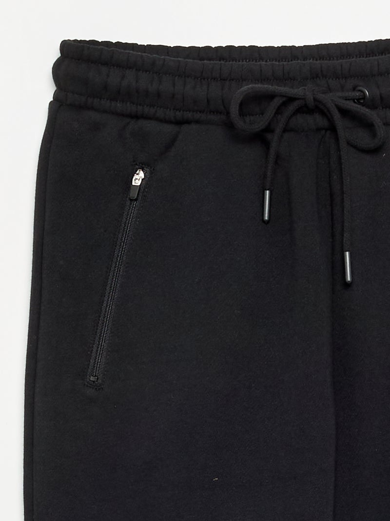 Basic effen joggingbroek Zwart - Kiabi