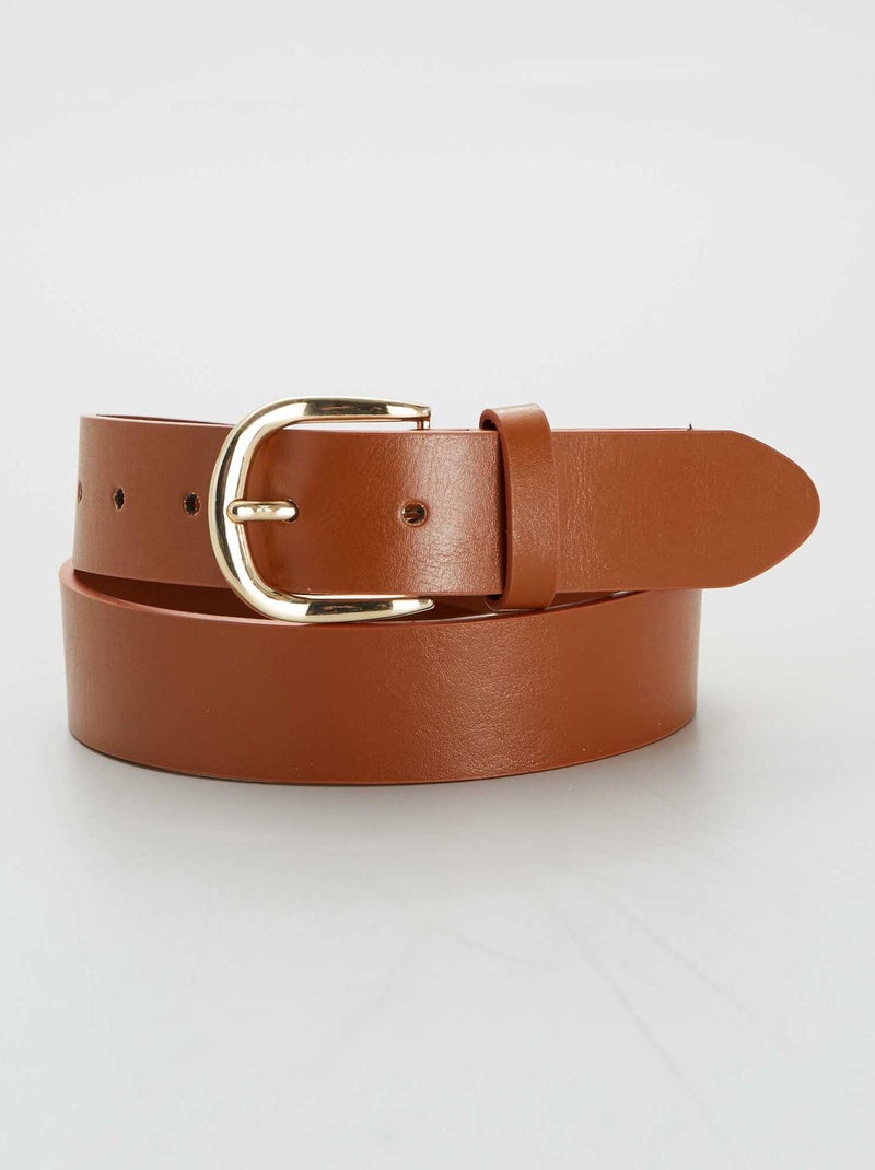 Basic effen riem khaki - Kiabi
