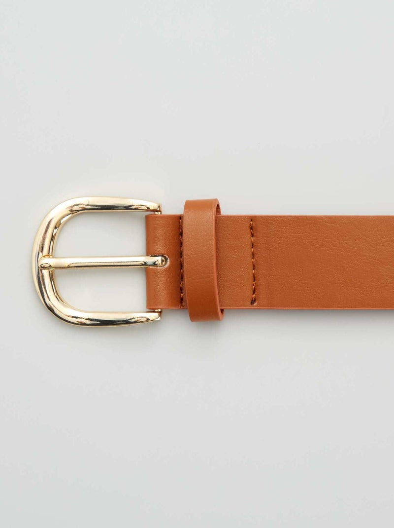 Basic effen riem khaki - Kiabi