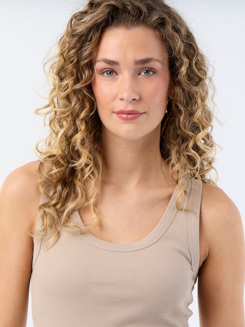 Basic geribbelde top - Kiabi Basic geribbelde top - Kiabi