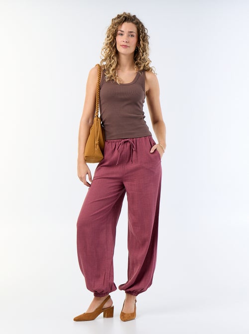 Basic geribbelde top - Kiabi