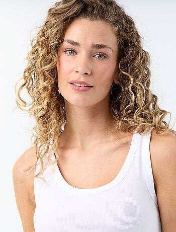 Basic geribbelde top