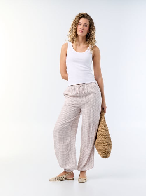 Basic geribbelde top - Kiabi