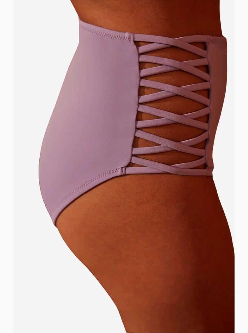 Basic high fashion bikinibroekje penti Lavendel - Kiabi
