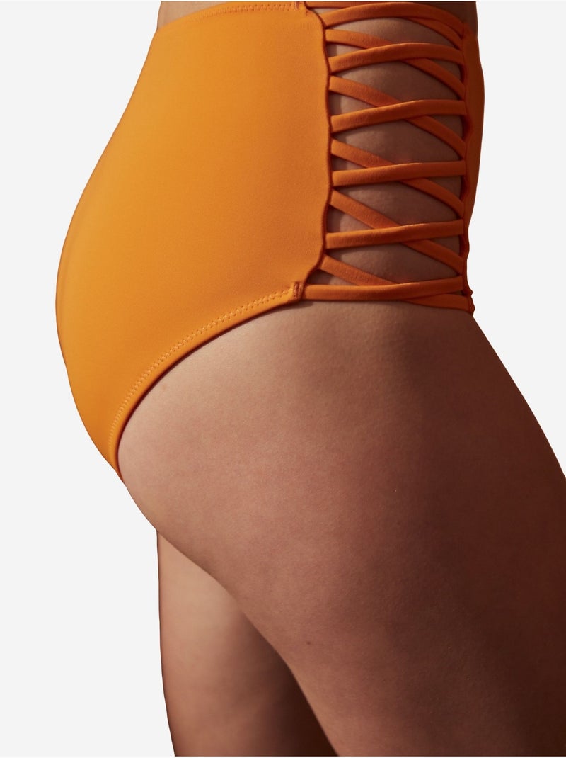 Basic high fashion bikinibroekje penti Oranje - Kiabi