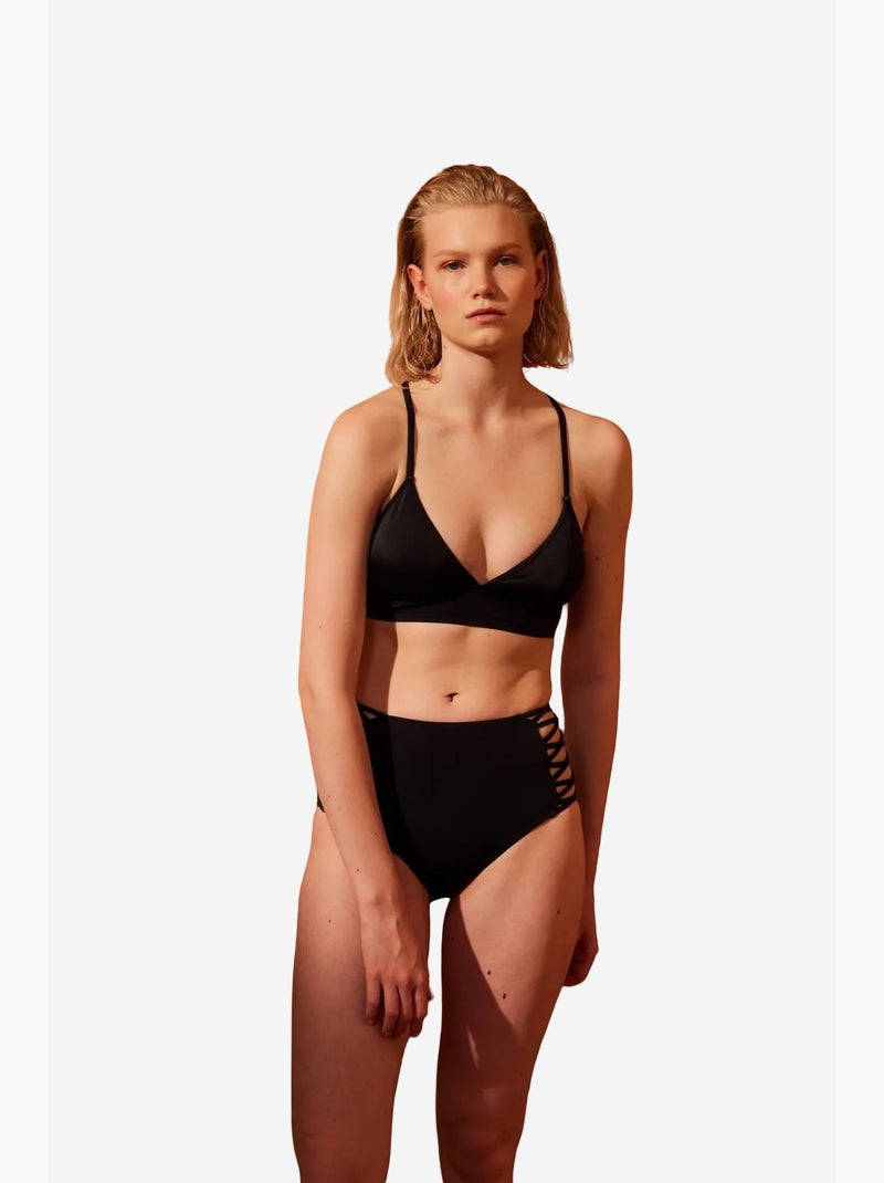 Basic high fashion bikinibroekje penti Zwart - Kiabi