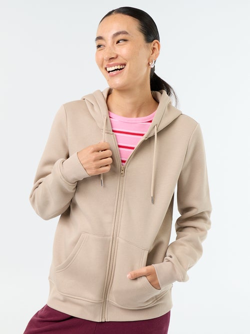 Basic hoodie met rits - Kiabi