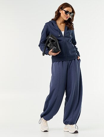 Basic hoodie met rits