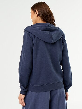 Basic hoodie met rits