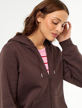 Basic hoodie met rits