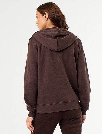 Basic hoodie met rits