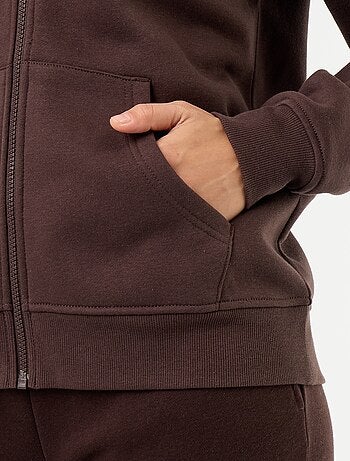 Basic hoodie met rits