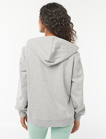 Basic hoodie met rits