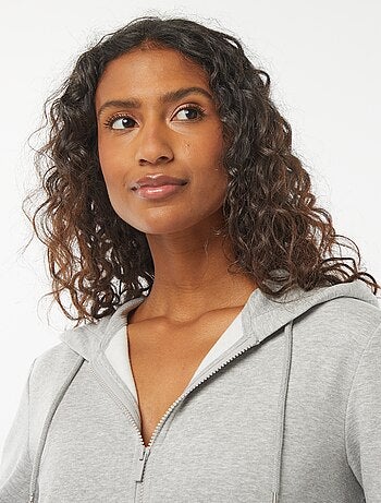 Basic hoodie met rits