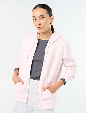 Basic hoodie met rits