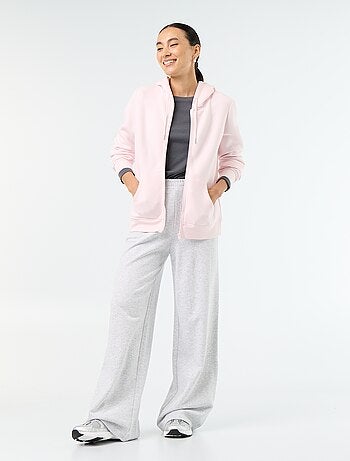 Basic hoodie met rits