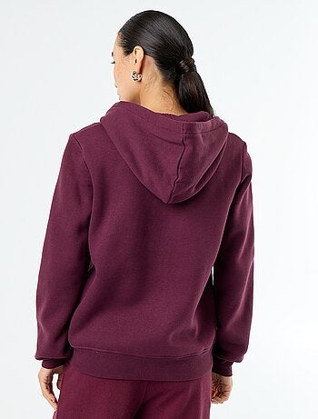 Basic hoodie met rits