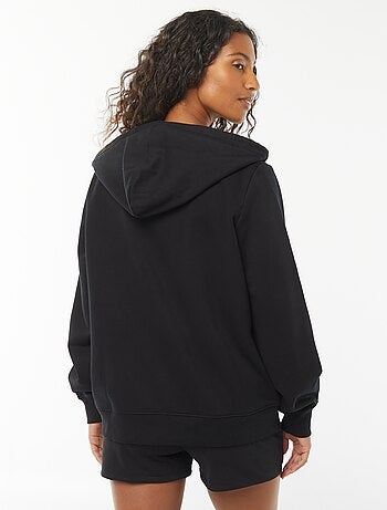 Basic hoodie met rits