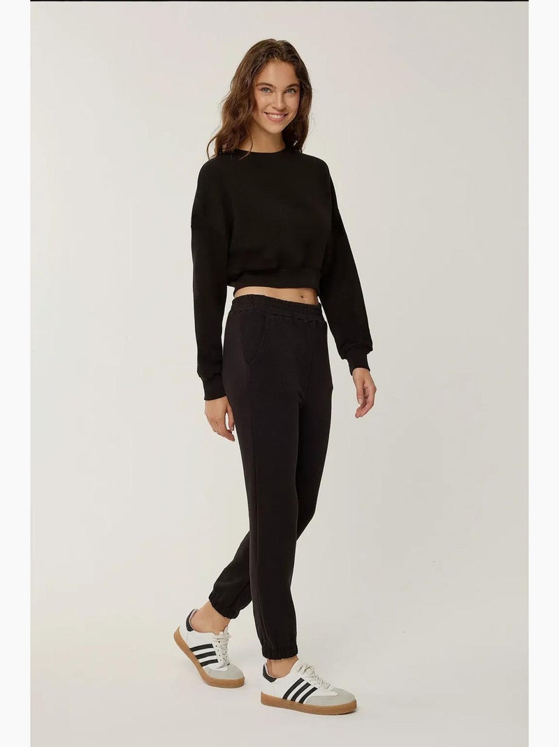 Basic joggingbroek hiccup Zwart - Kiabi