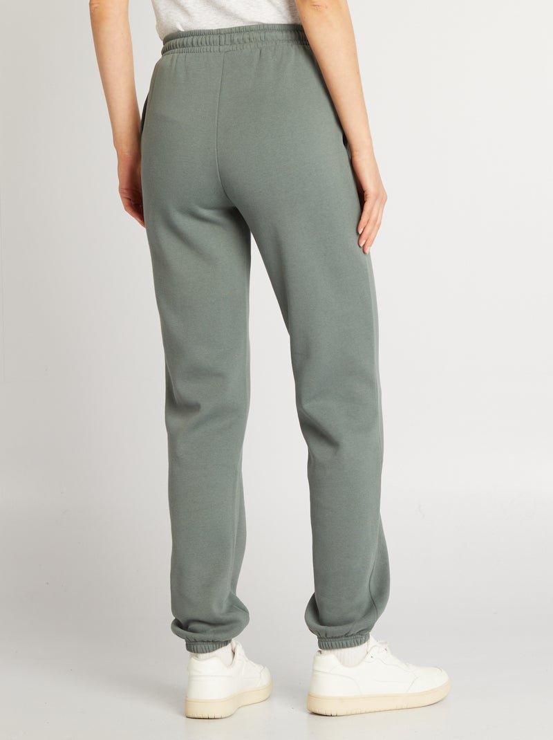 Basic joggingbroek met opgeruwde binnenzijde GROEN - Kiabi