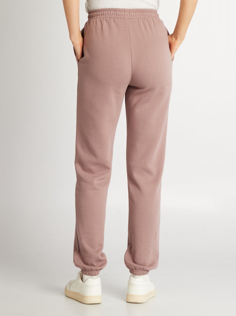 Basic joggingbroek met opgeruwde binnenzijde PAARS - Kiabi