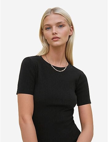 Basic korte mouw bodycon mini-jurk hiccup