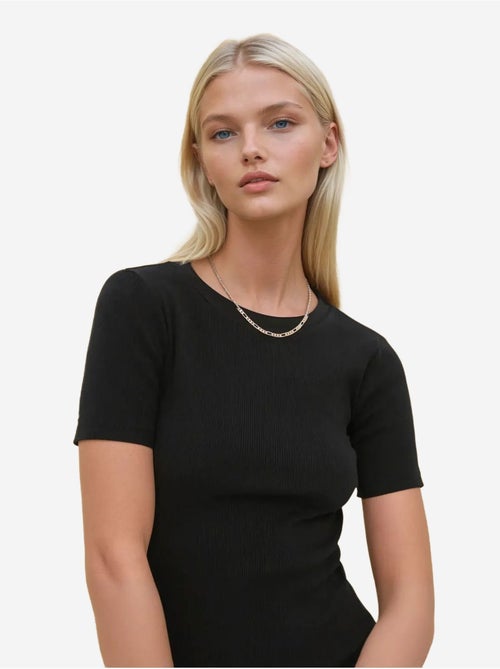 Basic korte mouw bodycon mini-jurk hiccup - Kiabi