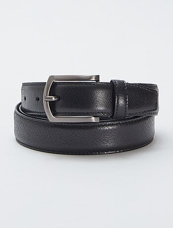 Basic leren riem met metalen gesp