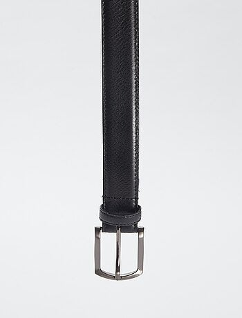 Basic leren riem met metalen gesp
