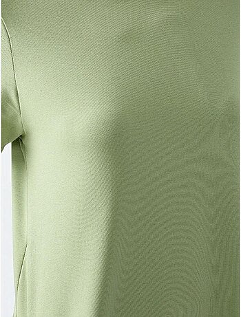 Basic midi-jurk met ronde hals en korte mouwen, hiccup