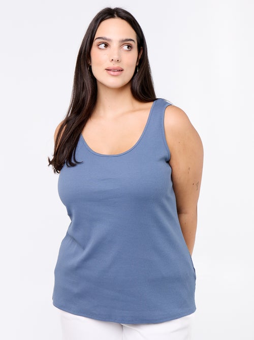 Basic ribgebreide top - Kiabi