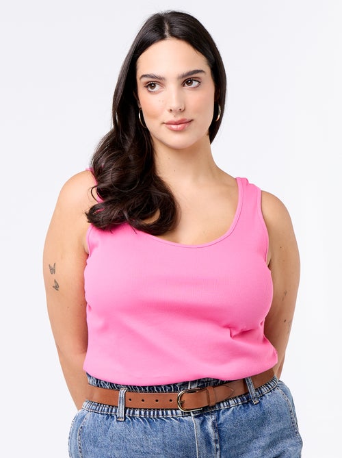 Basic ribgebreide top - Kiabi