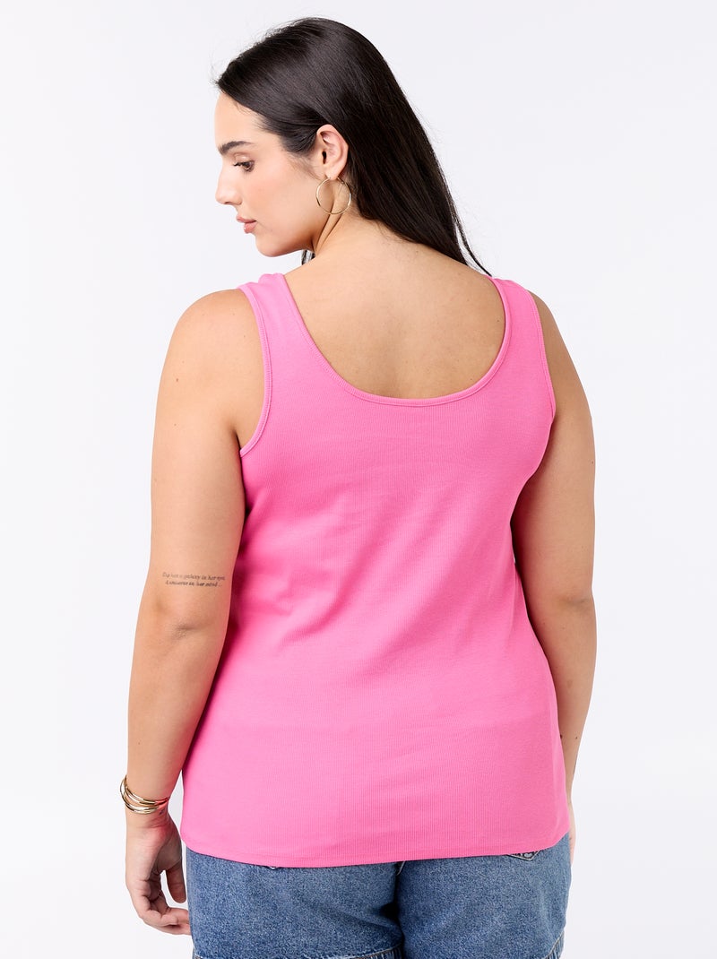 Basic ribgebreide top Rose - Kiabi