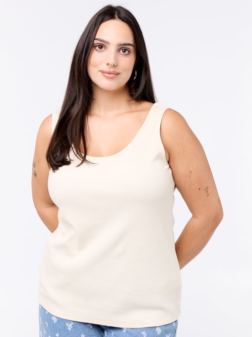 Basic ribgebreide top - Kiabi