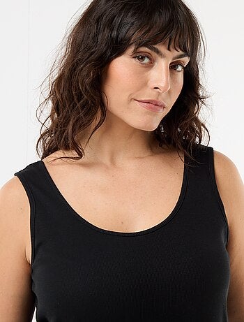 Basic ribgebreide top